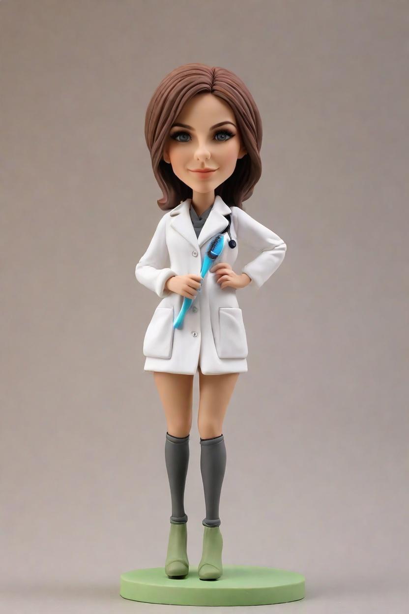 Custom Dental Delights Bobblehead,She Created Her Own Dental Bobblehead Doll! 🦷✨