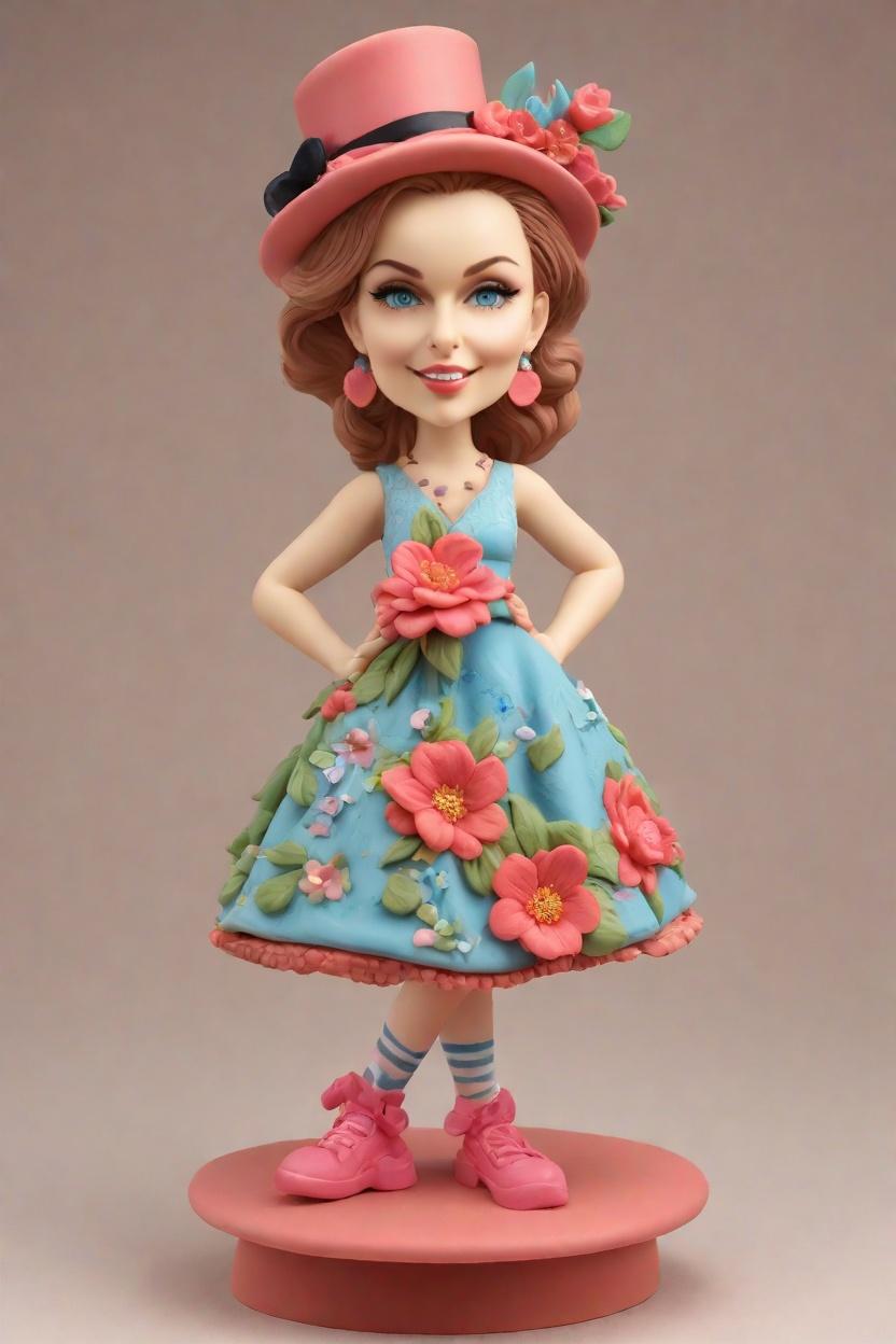 Custom Winking Diva Bobblehead,She Created a Hilarious Winking Bobblehead Doll! 😂