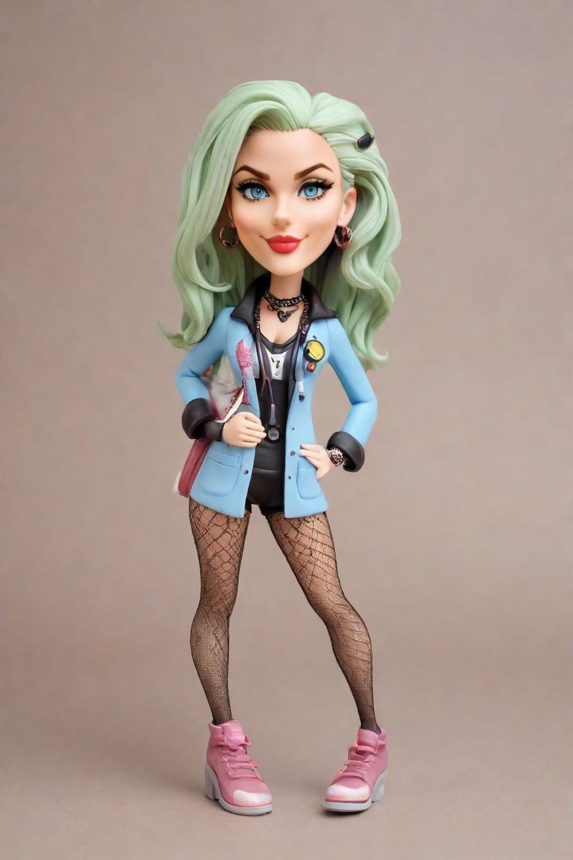 Custom Nurse Playful Bobblehead,She Created a Punk-Inspired Nurse Bobblehead!