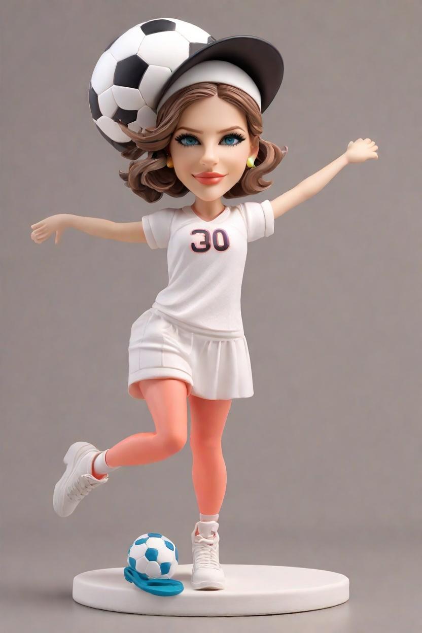Futuristic Fashion Meets Soccer: Discovering the Neon-Clad Bobblehead Trend,She's Winking Her Way to Victory: A Soccer Fan's DIY Bobblehead Doll Journey