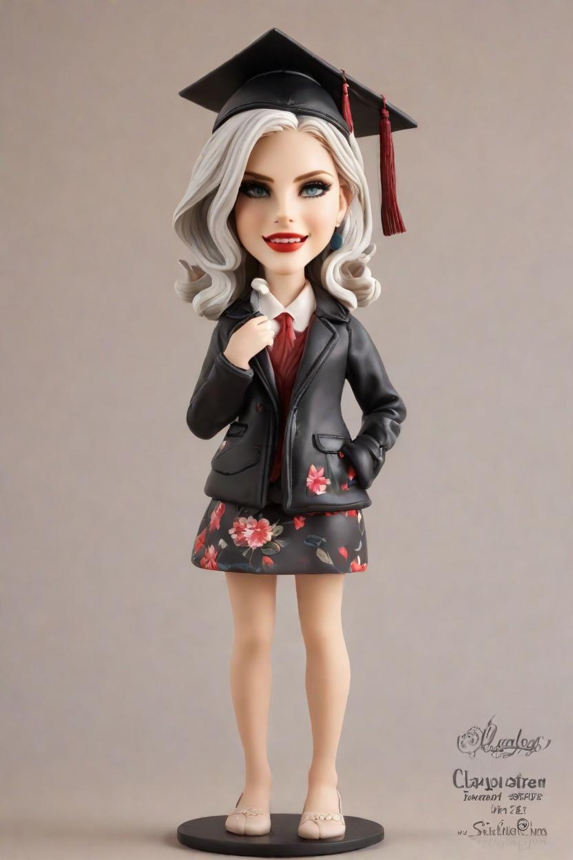 Custom Graduation Chic Bobblehead,She Created Her Own Graduation Bobblehead Doll!