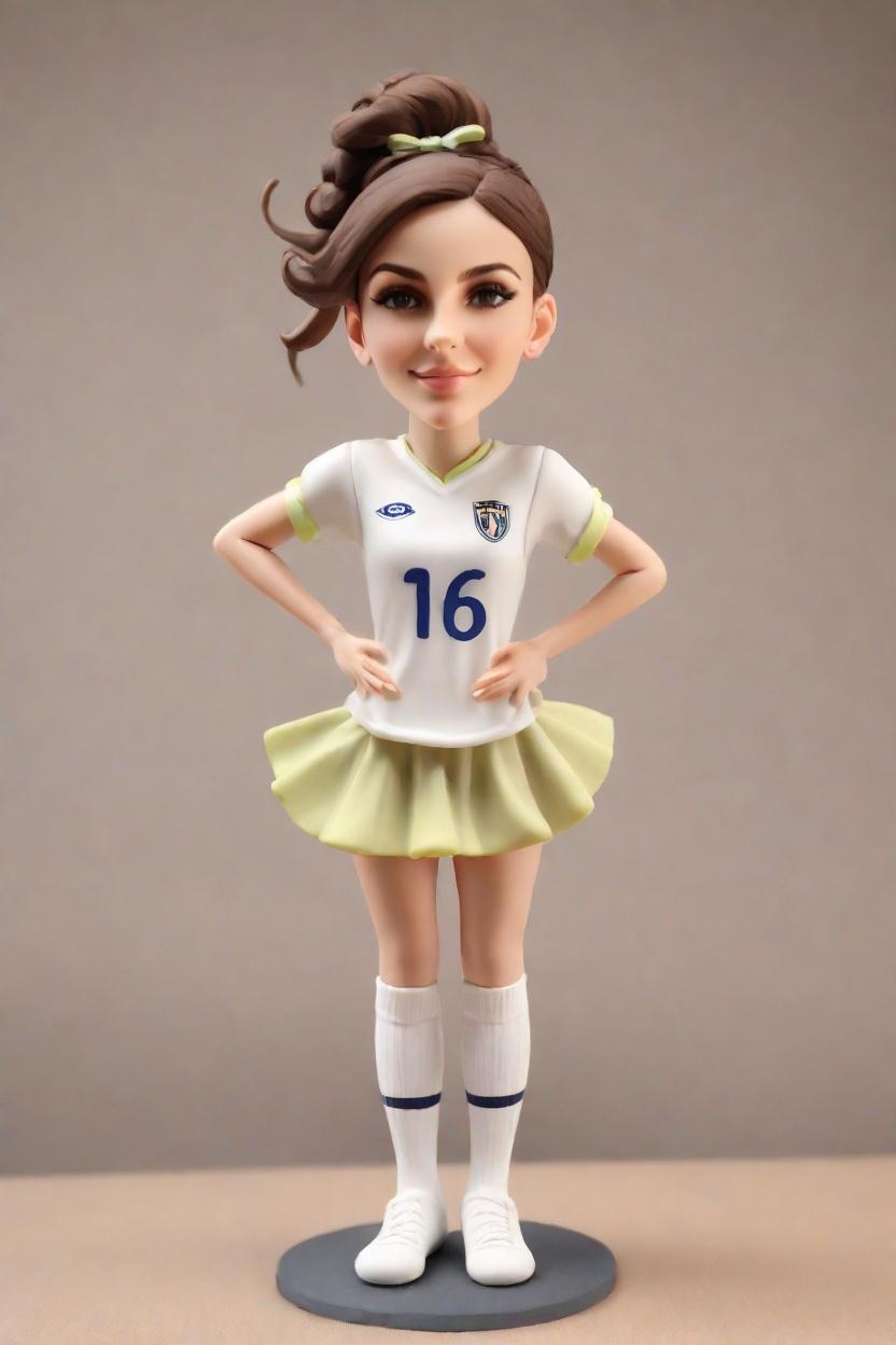 Soccer Kick Custom Playful Bobblehead,She's Scoring Goals with Her Custom Bobblehead!