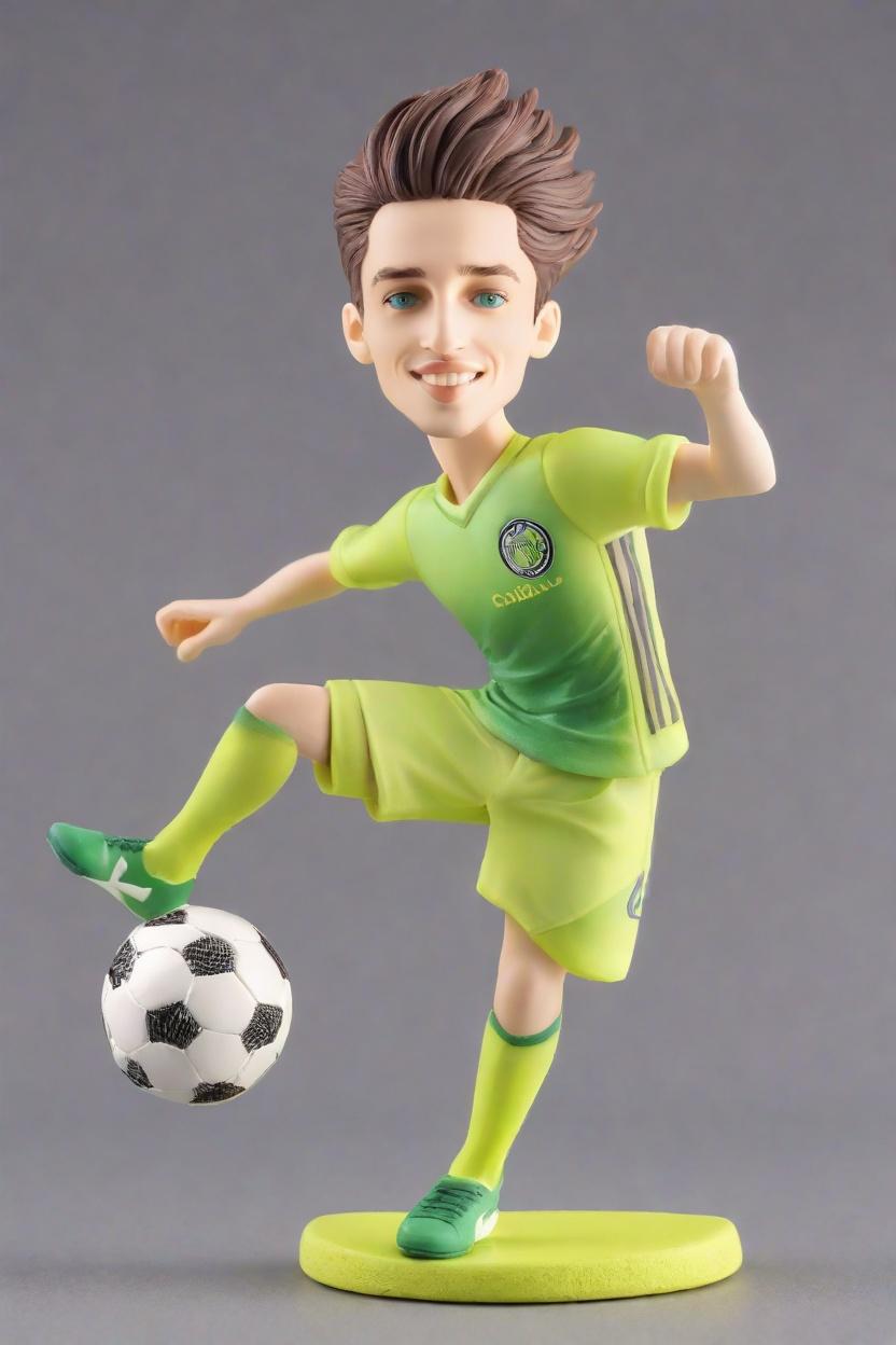 Soccer Fun Custom Bobblehead,John Shares His Playful Soccer Kick Bobblehead