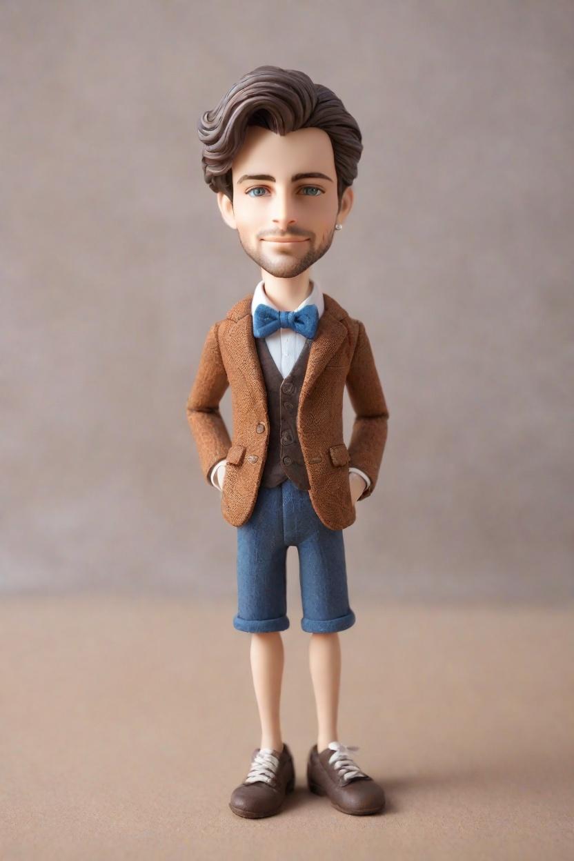 A Stylish Twist on Tradition: Discovering the Entrepreneurial Bobblehead,He's Got Swagger: My Mini-Me Figurine in a Tweed Blazer