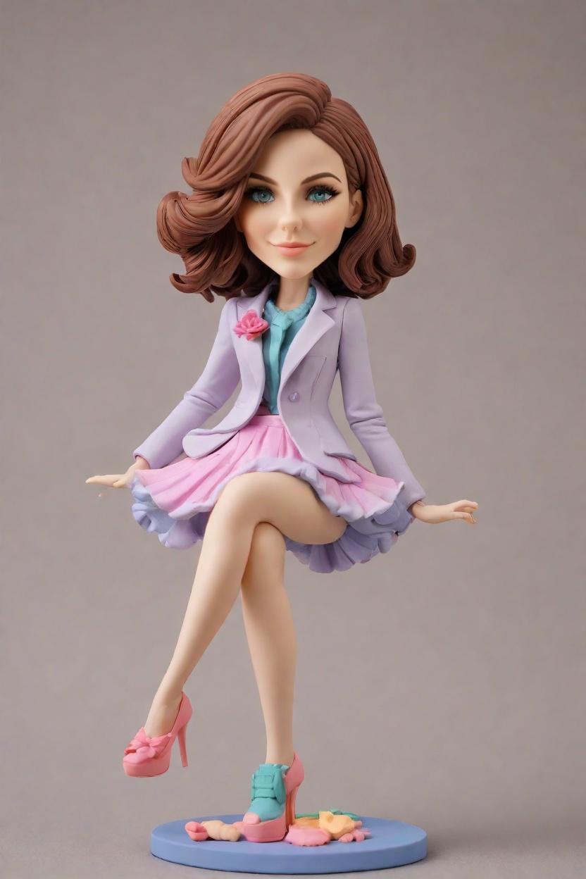 Custom Engagement Chic Bobblehead,She Created Her Own Chic Bobblehead Doll for Engagement