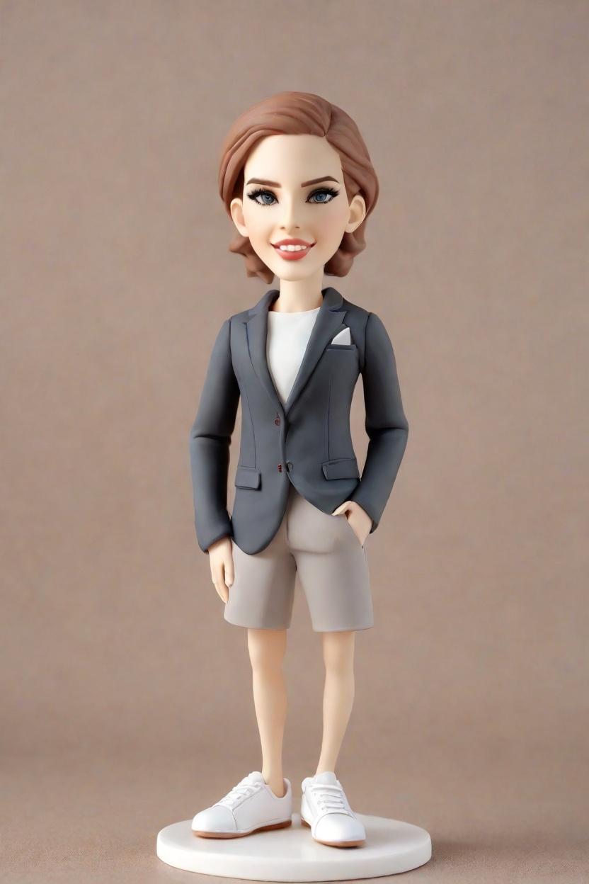 custom Executive Confidence bobblehead,She Created Her Own Confident Executive Bobblehead