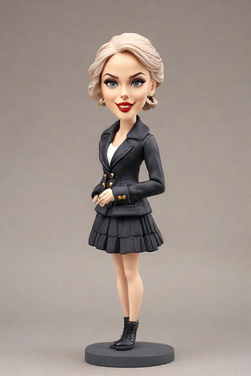 Discovering the Chicest Bobblehead Dolls: A Fashion Blogger's Custom Creation Journey,She's Making Her Own Bobblehead Doll in a Bomber Jacket and Tutu - You've Got to See This!