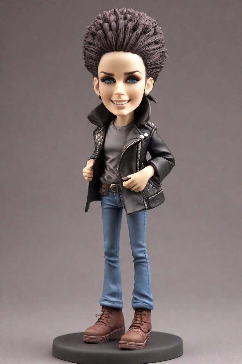 Custom Music Enthusiast Bobblehead,She's Rocking Her Own Bobblehead Doll!