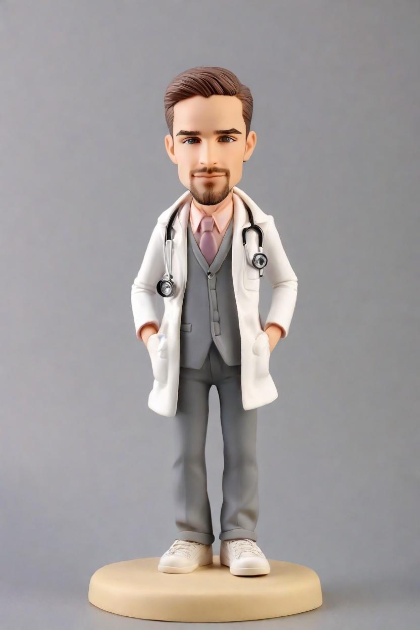 The Doctor's Dilemma: Custom Bobblehead Dolls with a Twist!,Meet Dr. Aloha: A Hilarious Custom Bobblehead Doll Adventure!