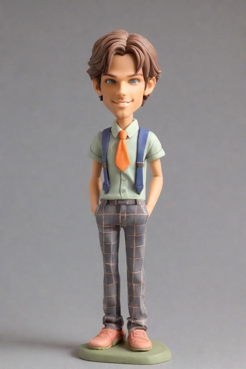 Casual Chic Custom Bobblehead,He Made His Own Bobblehead, Casual and Cool!
