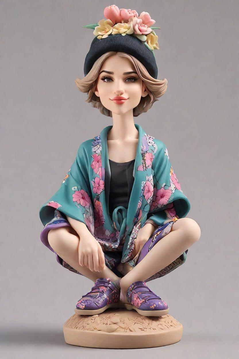 Trend Alert: Floral Kimonos and Beanies - The New Office Zen Attire,My Mini-Me Moment: A Punk-Rock Zen Master Figurine's Journey
