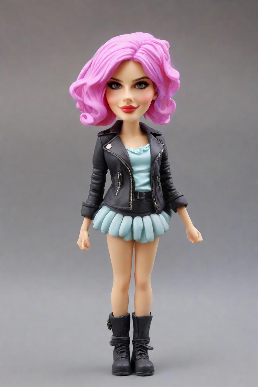 Custom Bold Pose Bobblehead,She's Striking a Bold Pose with a Playful Wink! #BobbleheadCreation