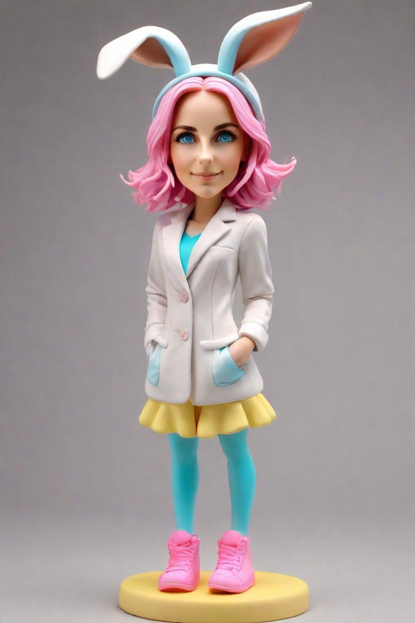Custom Easter Chic Bobblehead,She's Got Swag: Create Your Own Easter Bunny Bobblehead