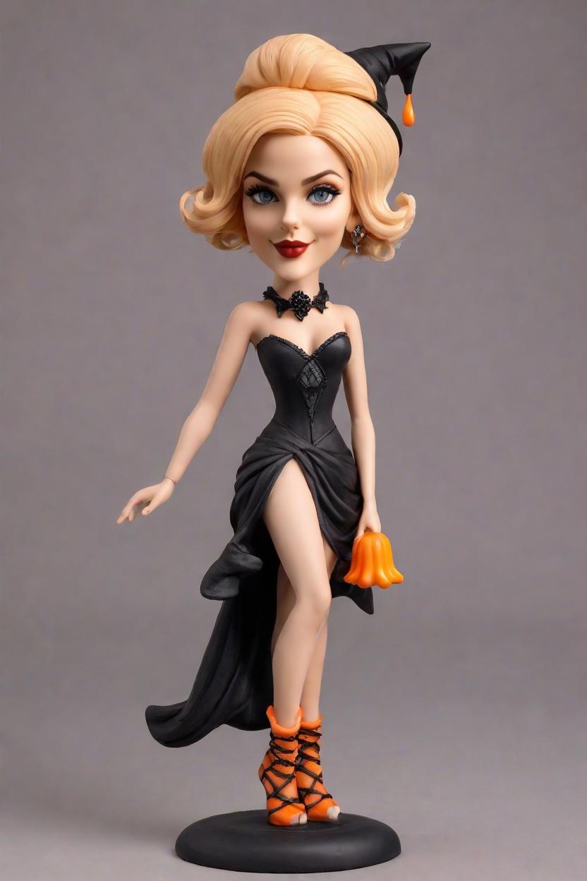 Spooky Sassy Custom Bobblehead,She Made Her Own Sassy Witch Bobblehead