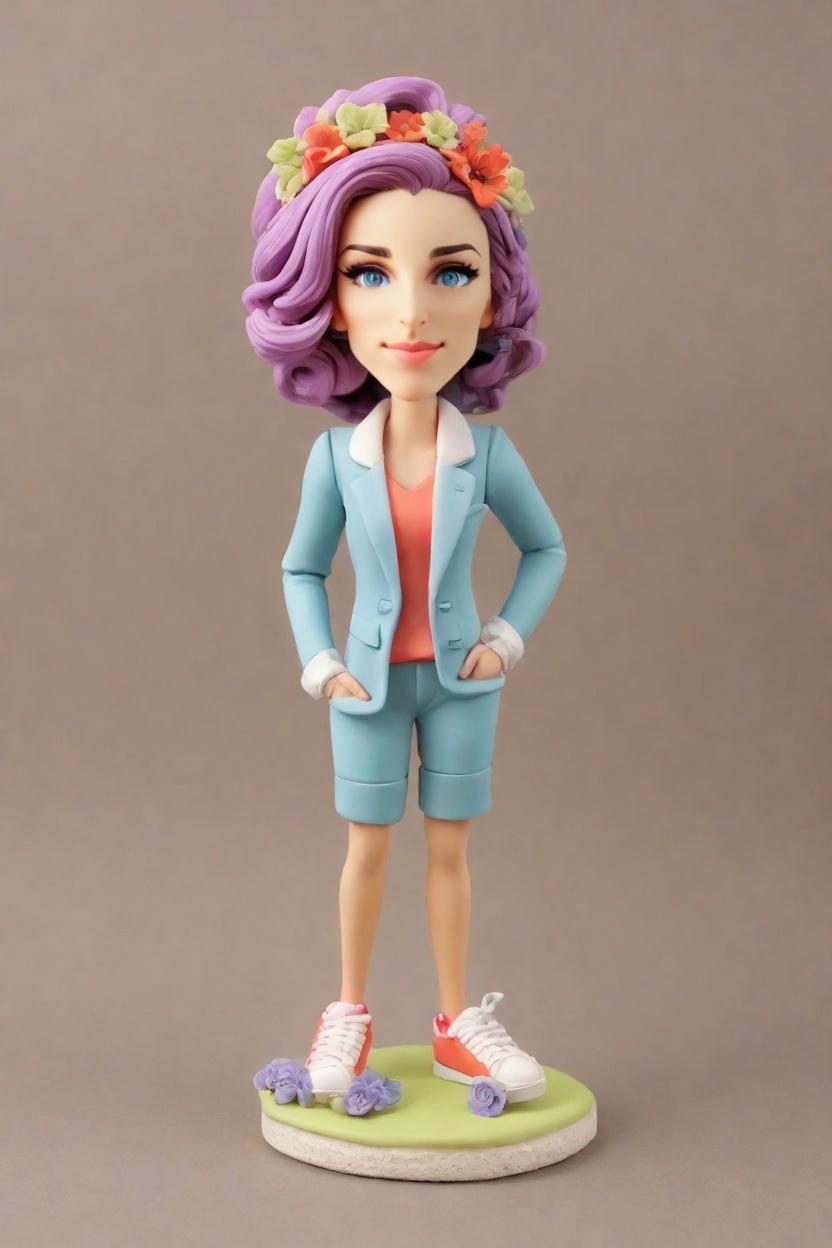 Custom Garden Chic Bobblehead,She's Got the Cheeky Garden Pose: Create Your Own Bobblehead Doll