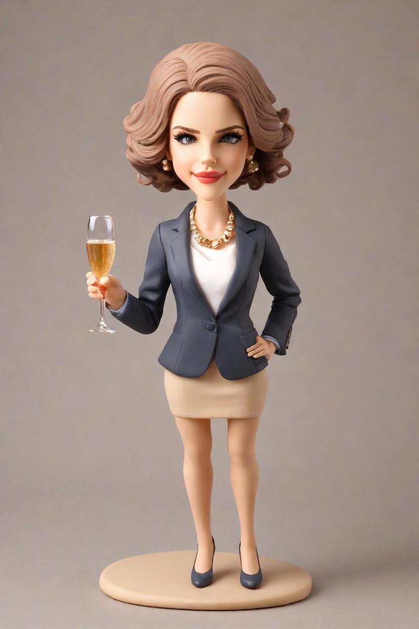 The Ultimate Business Anniversary Gift: Custom Bobblehead Dolls that Celebrate Success,She Did It! Creating Her Own Confident Businesswoman Bobblehead Doll for the Office