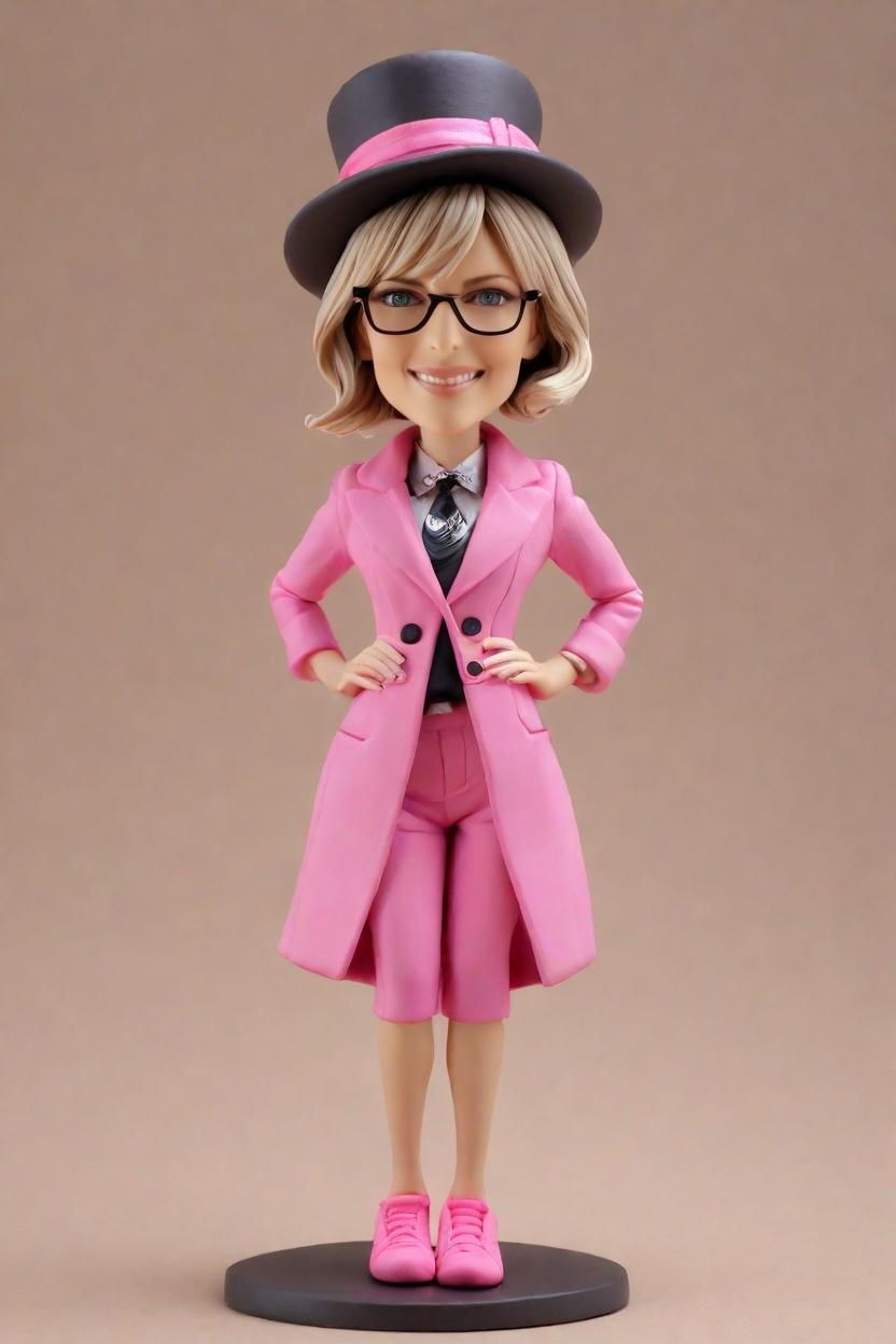 Custom Business Confidence Bobblehead,She Created Her Own Confident Bobblehead Look!