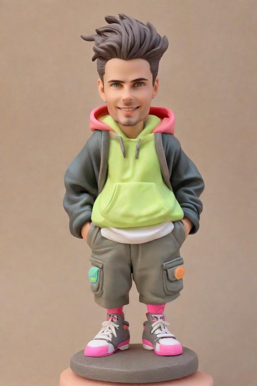 Casual Cool Custom Bobblehead,He Made His Own Casual Slouch Bobblehead Doll!