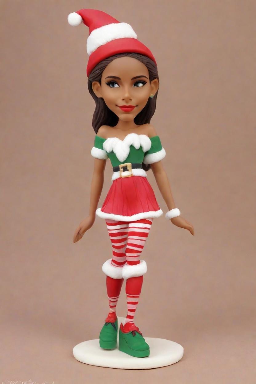 custom Christmas Joyful bobblehead,She Created a Joyful Christmas Bobblehead Doll!