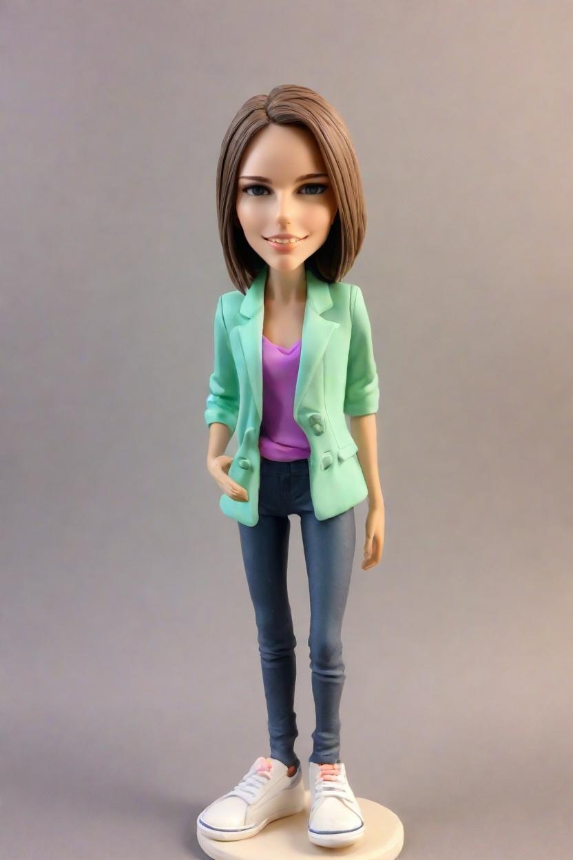 custom Leadership Icon bobblehead,She Made Her Own Confident CEO Bobblehead!