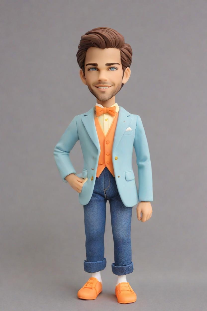 Casual Charm Custom Bobblehead,He Just Made His Own Bobblehead Doll! 😎