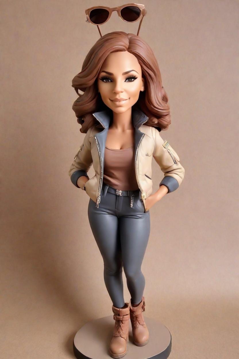 Custom Aviator Chic Bobblehead,She’s Got Swagger: Create Your Own Aviator Bobblehead Doll