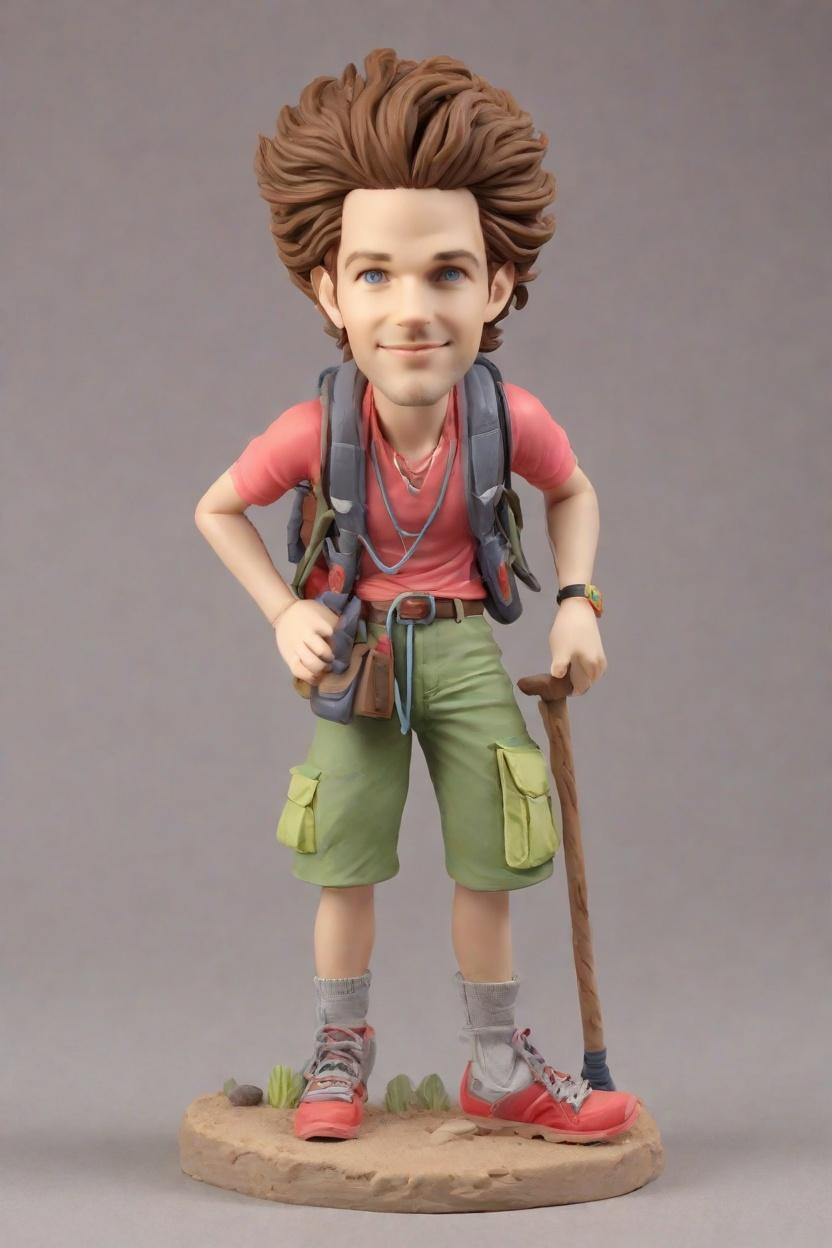 Custom Outdoor Adventure Bobblehead,John's Epic Hike: Create Your Own Bobblehead Doll