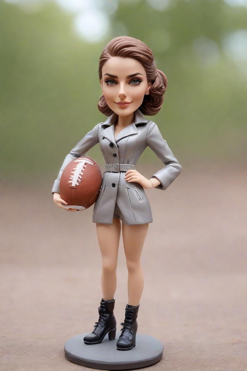 Victory Celebration Custom Sparkly Bobblehead,She Nailed It: My Super Bowl Champ Bobblehead