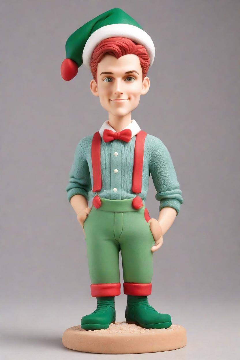 Custom Christmas Playful Bobblehead,John's Hilarious Christmas Bobblehead Creation