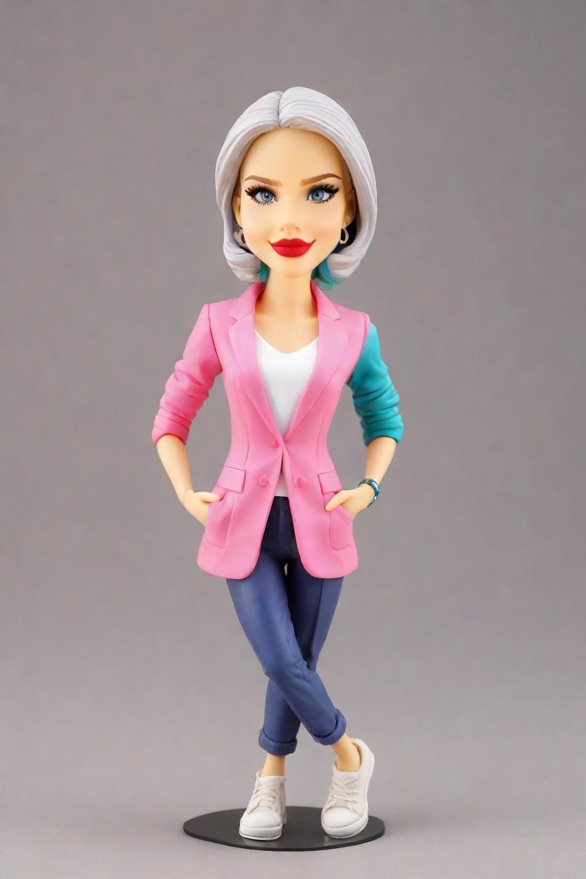 Confident Custom Executive Bobblehead,She Created Her Own Confident Executive Bobblehead Doll!