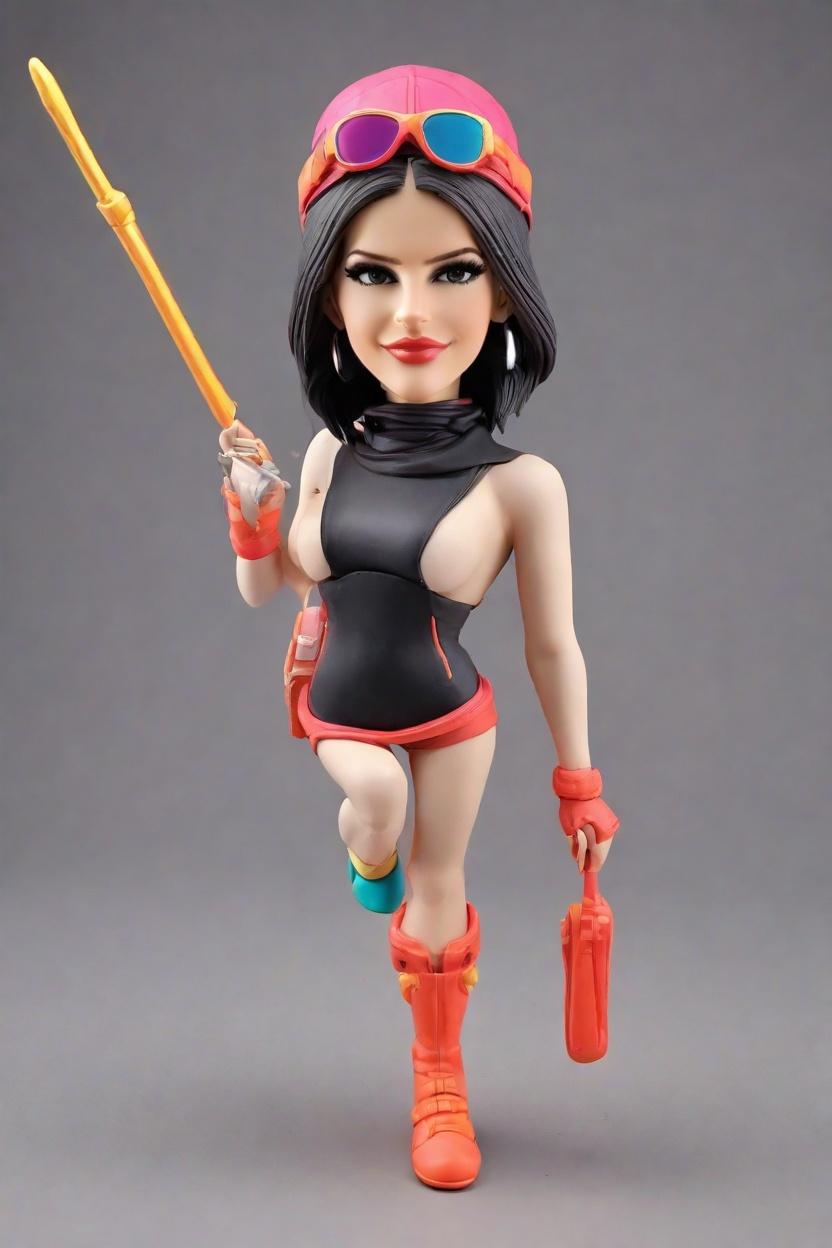Discovering the Future of Anime Merch: A Chic Cyberpunk Bobblehead That's Turning Heads,Cyber-Witch Vibes: My New Anime-Inspired Bobblehead Strikes a Pose in My Geeky Den