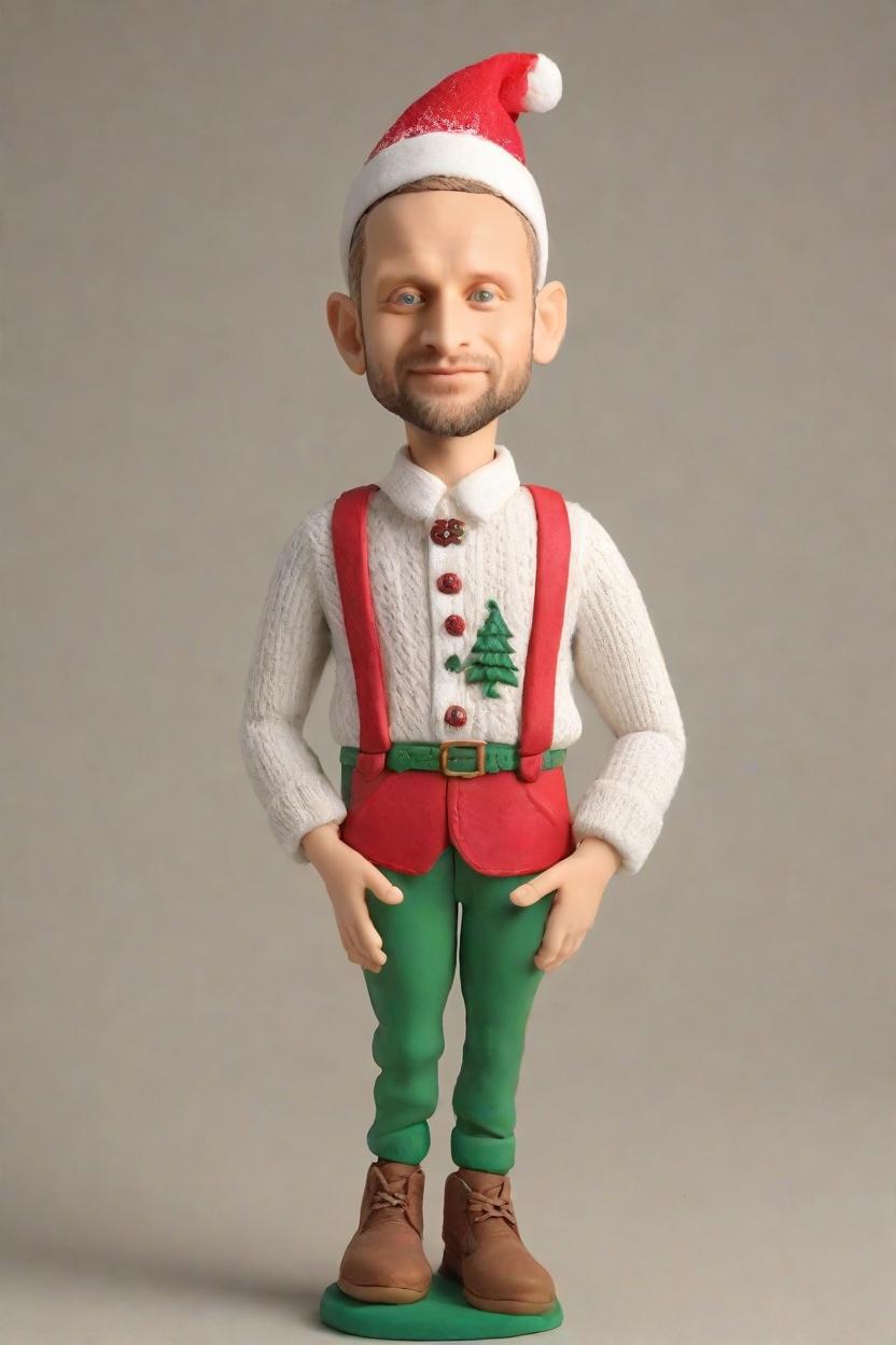 Discovering the Art of Bobblehead Fashion: A Trendy Twist on Holiday Figurines,Meet Bob, My Cheeky Wink Bobblehead: A Festive Fashion Statement!