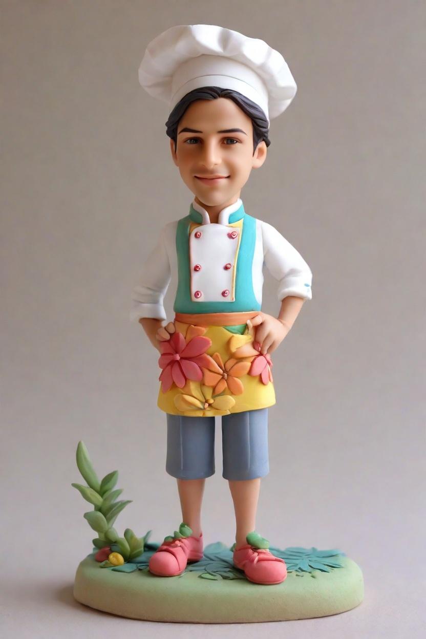 Custom Chef's Playful Bobblehead,John's Hilarious Chef Bobblehead Creation