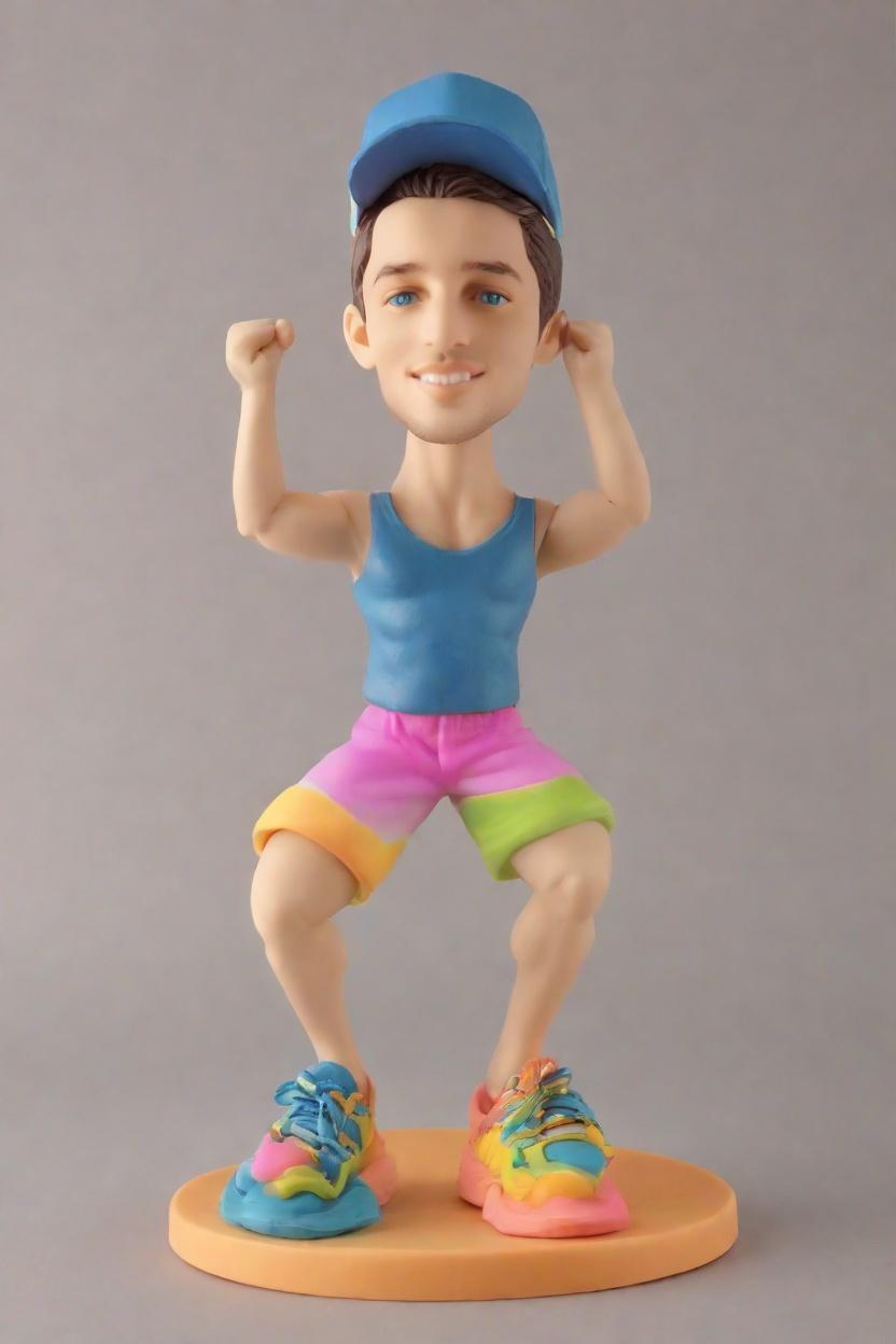Personalized Power Poses: Unique Bobble Head Dolls Custom-Made for the Fitness Enthusiast,Unleash Your Inner Fitness Star: I Made My Own Bobblehead Doll and It's Lit!