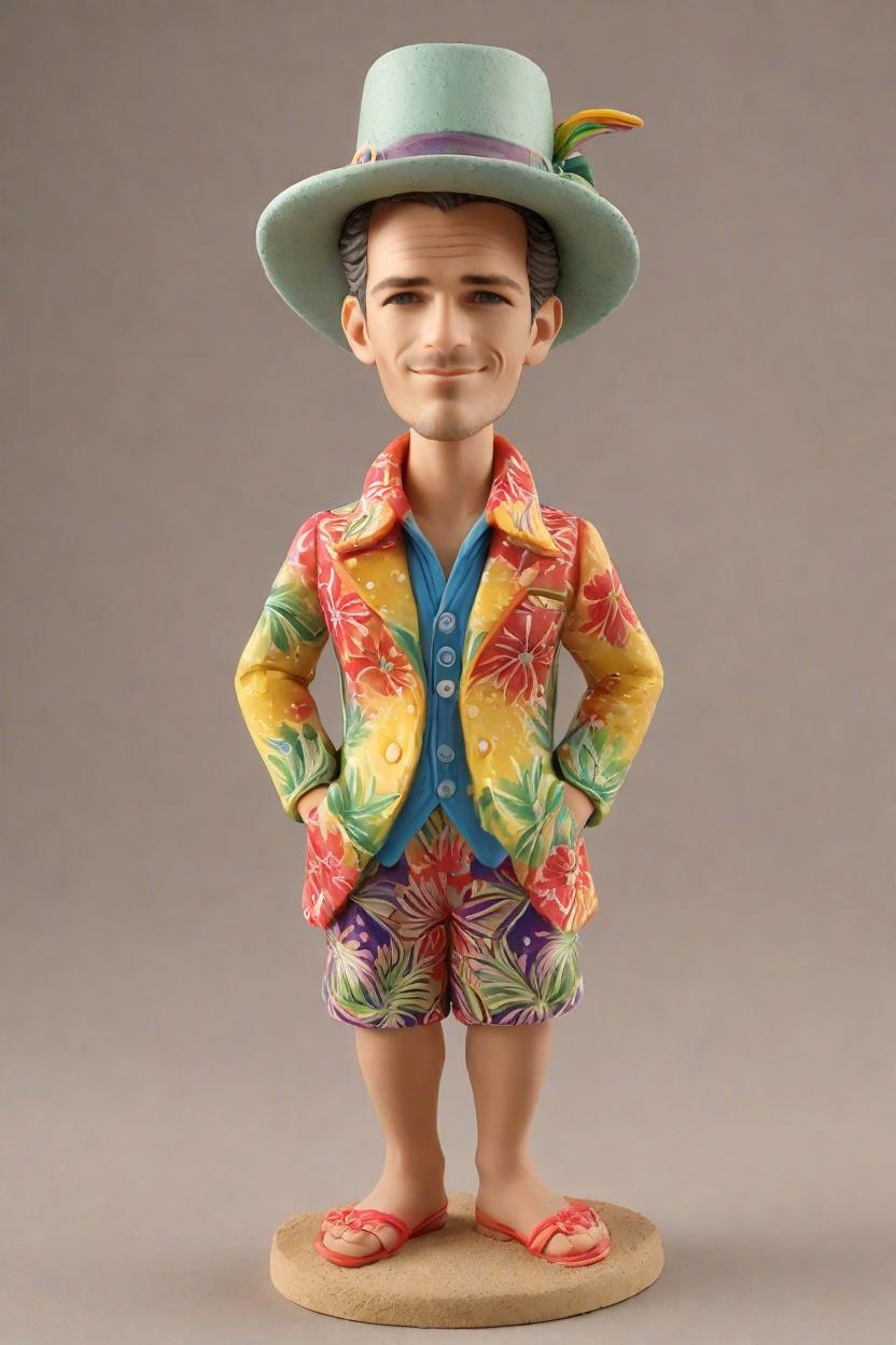 Personalized Custom Bobbleheads: The Perfect Gift for the Fashion-Forward Pet Lover,Unleash Your Inner Fashionista with a Custom Bobblehead Doll in a Rainbow Suspender Outfit