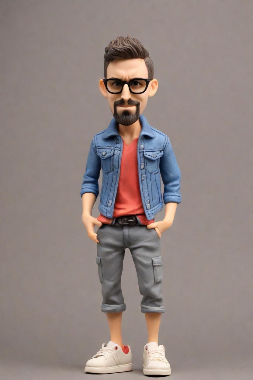 The Casual Lean: A Bobblehead's Journey to Trendsetting,He Casually Leaned Against the Wall, and His Mini-Me Became a Social Media Sensation