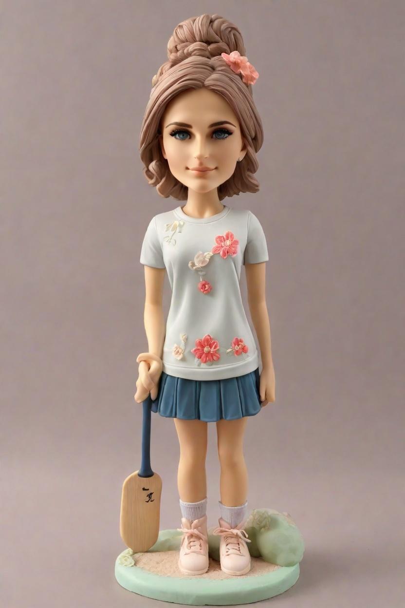 Custom Sporty Chic Bobblehead,She's a Home Run: Create Your Own Bobblehead Doll