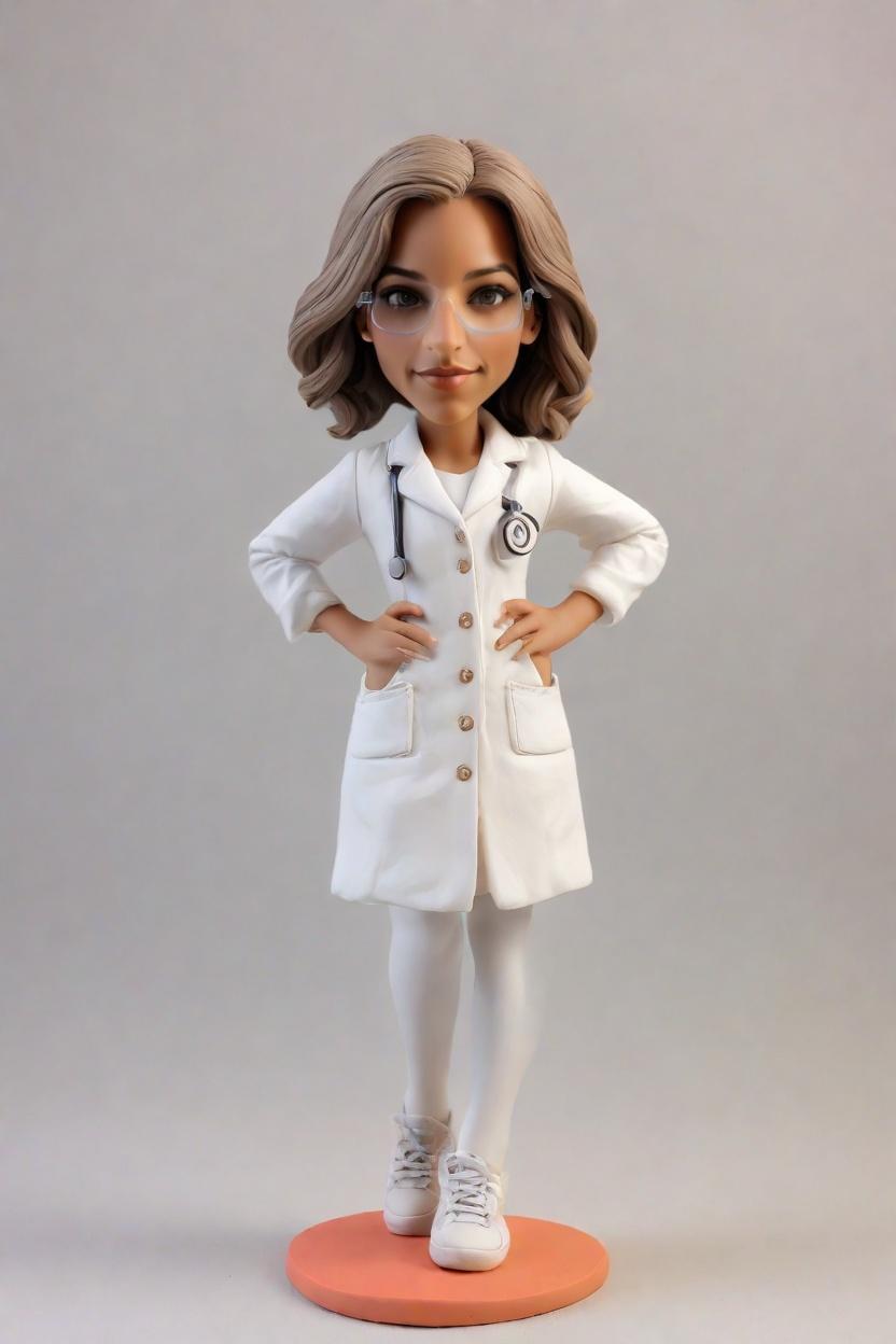 Custom Teacher's Day Chic Bobblehead,She Created Her Own Magical Teacher Bobblehead!