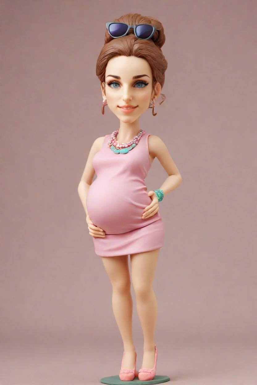 Custom Maternity Style Bobblehead,She Created Her Maternity Bobblehead Doll!