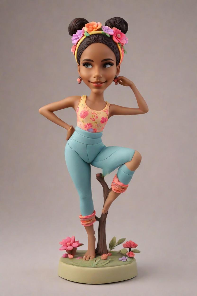Balancing Act: The Yoga Instructor's Secret to Zen in a Bobblehead,Yoga Poses Meet Bobblehead Fun: A Playful Twist on Zen