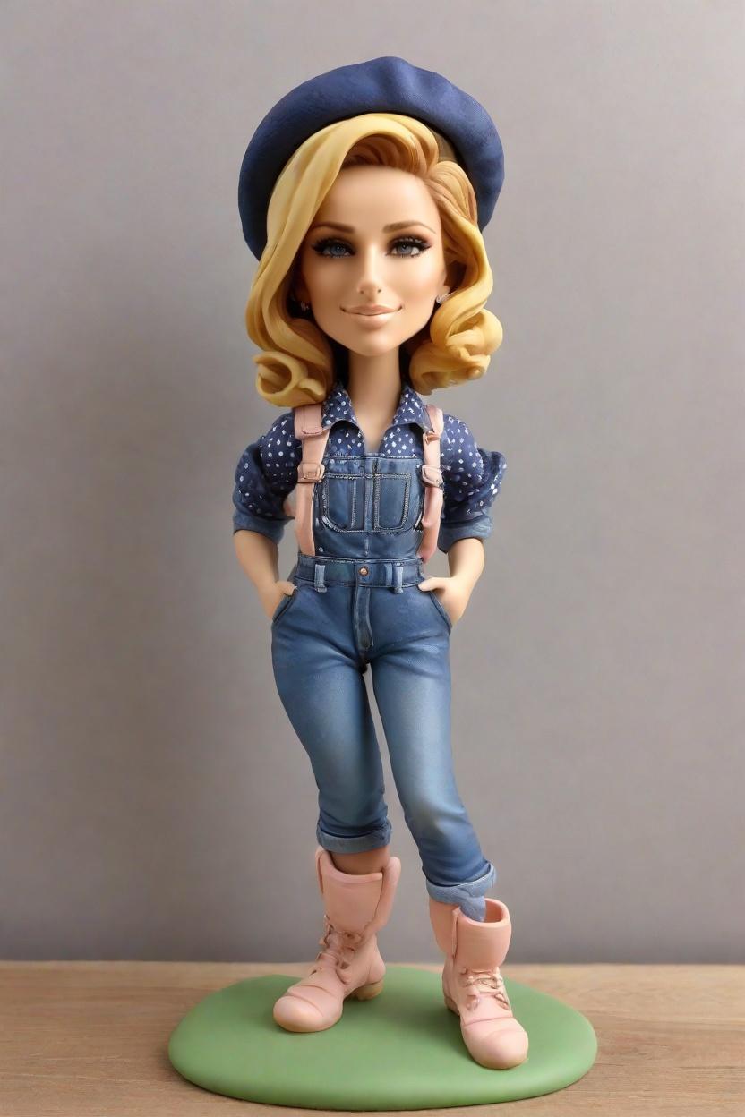 Discovering the Trendy Bobblehead: A Fashion Blogger's New Favorite,Cheeky Wink, Chic Beret: My Bobblehead's Stylish Adventure