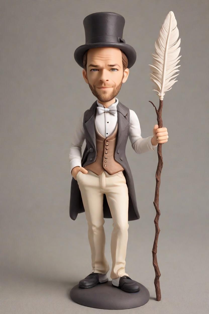 My Mini-Me, My Enigmatic Sidekick: A Magical Figurine Adventure,He's Got Swagger: A Magical Staff-Leaning Bobblehead's Tale
