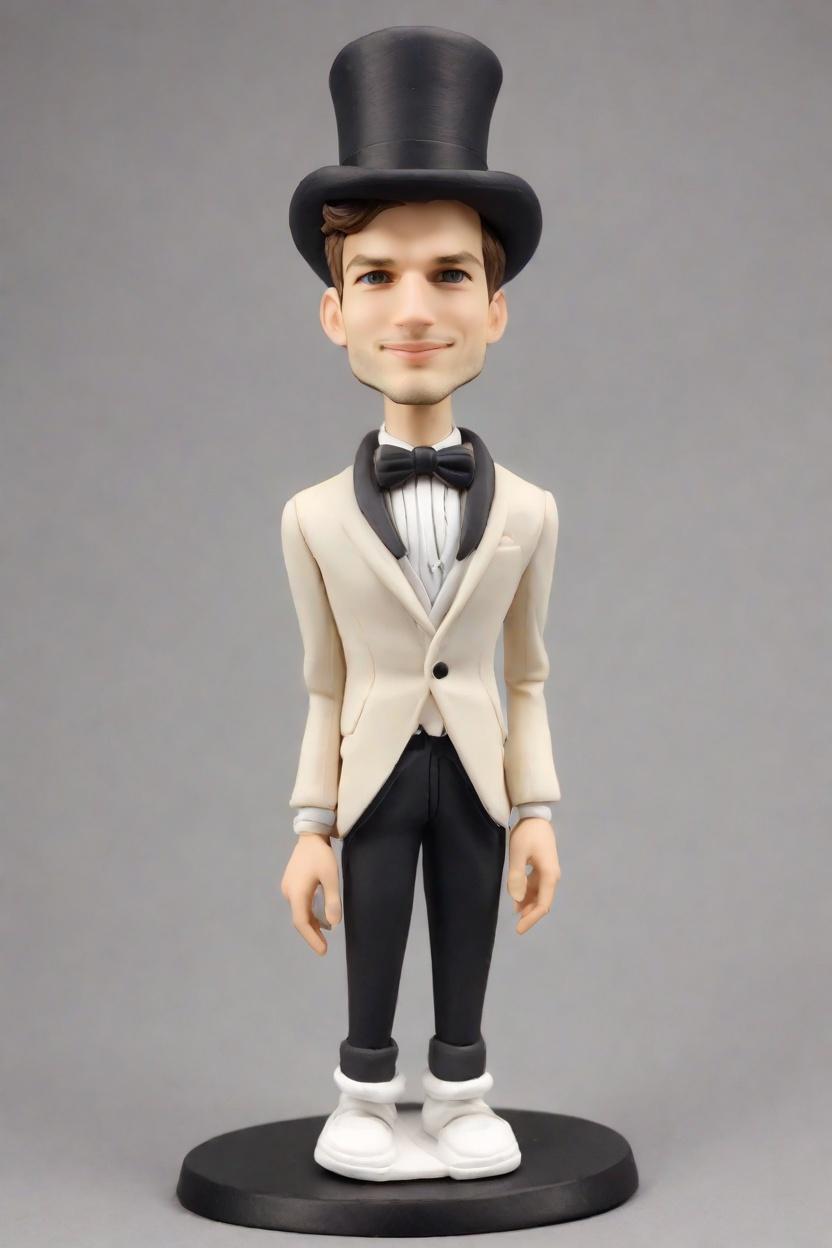 Custom Anniversary Playful Bobblehead,He's Created His Own Playful Tuxedo Bobblehead!