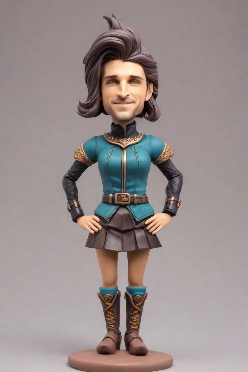 Custom Warrior Hero Bobblehead,He Winks His Way to a Custom Bobblehead