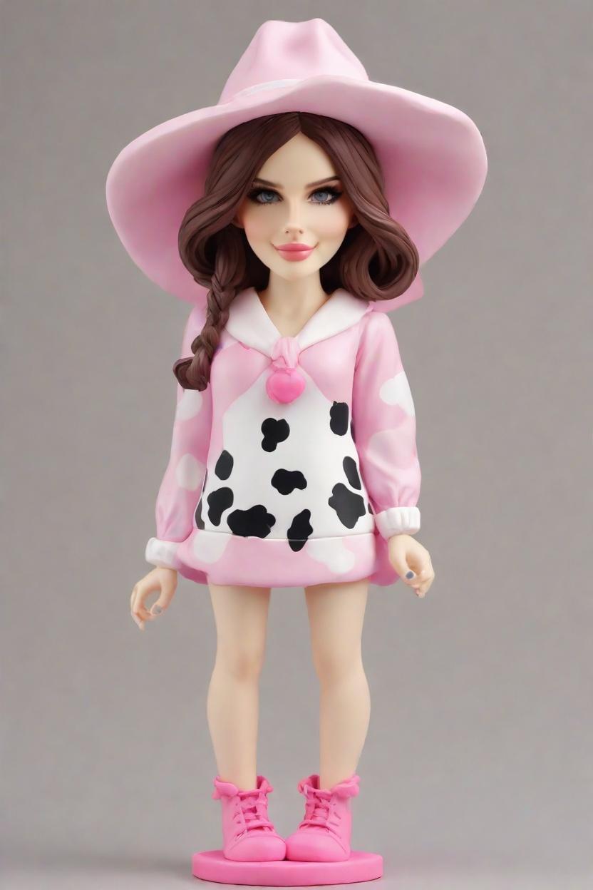 Custom Female Cow Bobblehead,She Created Her Moo-dy Cow Bobblehead!