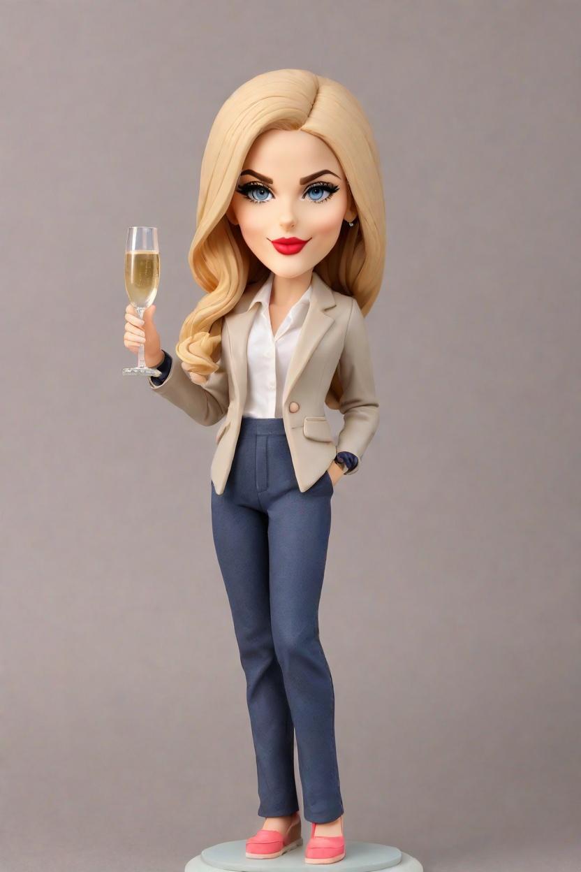 Custom Anniversary Chic Bobblehead,She Created Her Own Chic Anniversary Bobblehead!