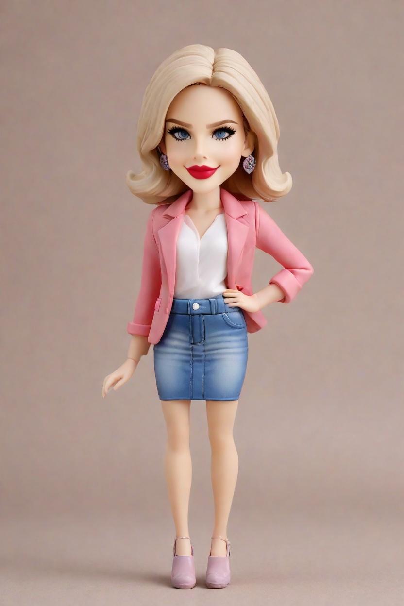 Custom Teacher's Day Chic Bobblehead,She Created Her Own Cheerful Educator Bobblehead!