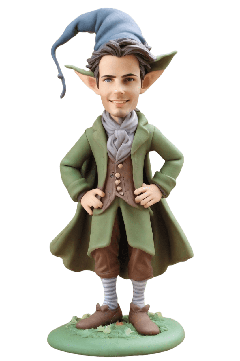 custom Fantasy Wizard bobblehead,John's Whimsical Make Your Own Bobblehead Adventure