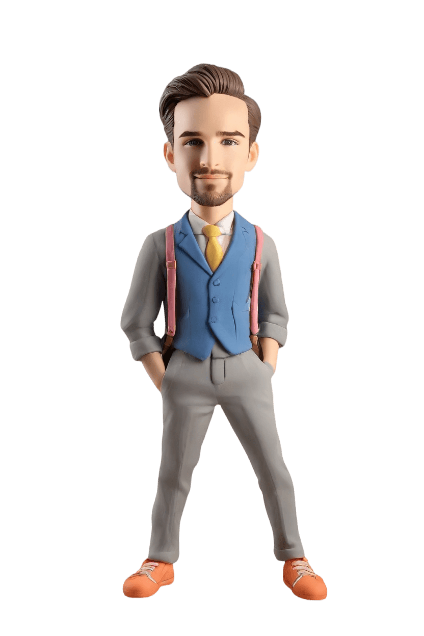 Custom Architect Sketching Bobblehead,He Designed His Dream Bobblehead!