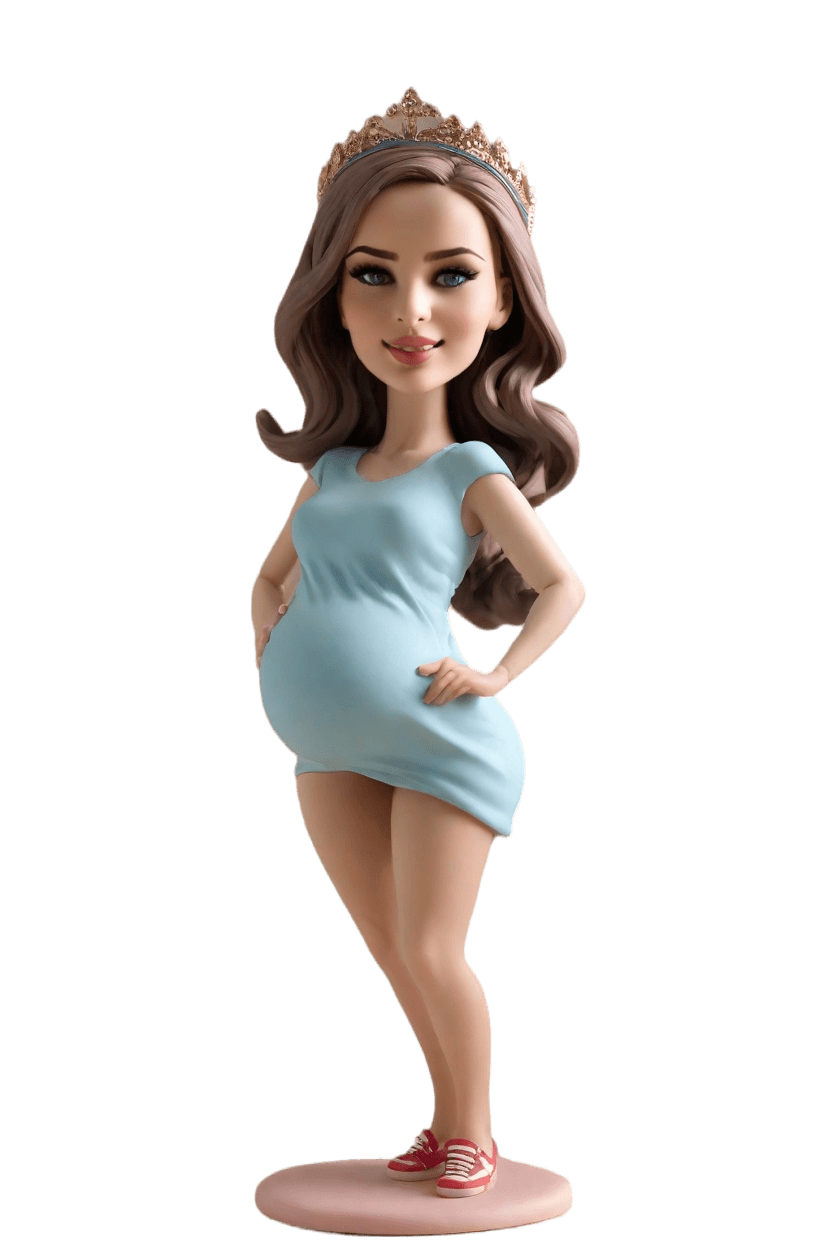 Custom Maternity Superhero Bobblehead,She Created Her Own Maternity Superhero Bobblehead Doll!